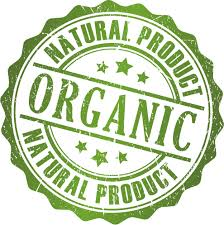 Green stamp with the text 'Natural Product Organic.'
