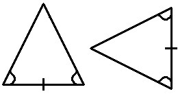 null Two triangles with one side and two angles marked equal.