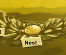 Image of a nest with a labeled egg in the center.