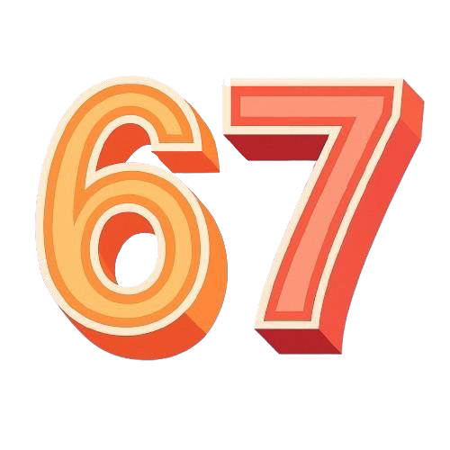 Number 67 graphic