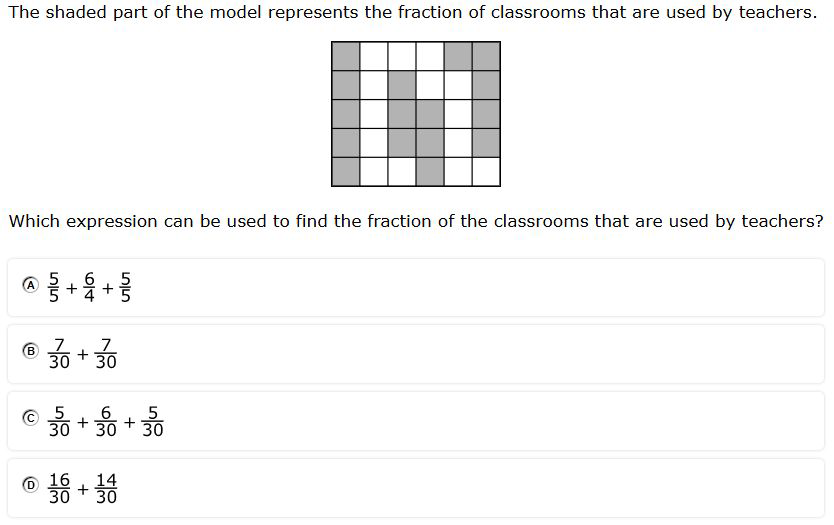 null Grid model representing fraction of classrooms used by teachers