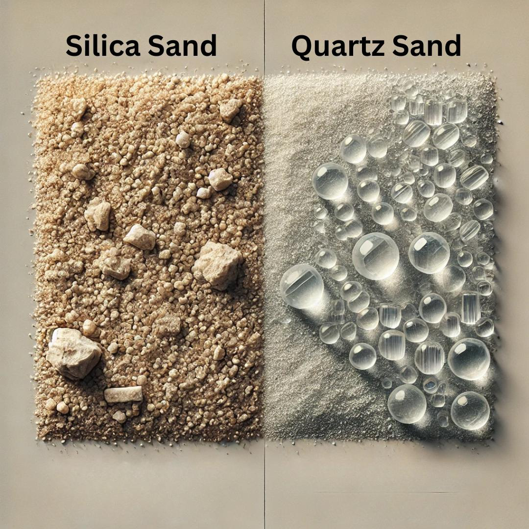Comparison between silica sand and quartz sand.