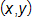 (x, y)