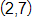 (2, 7)