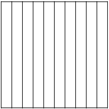 Area model divided into tenths