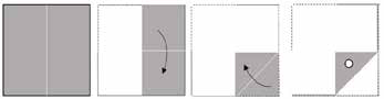 Paper folding sequence for question 4