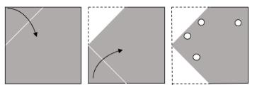 Paper folding sequence for question 5