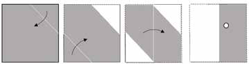 Sequence of paper folds and punch for question 16