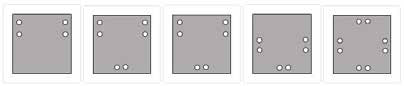 Answer options of punched holes for question 17