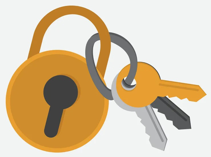 Padlock and keys