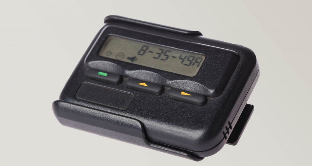 Pager device used for sending beeps