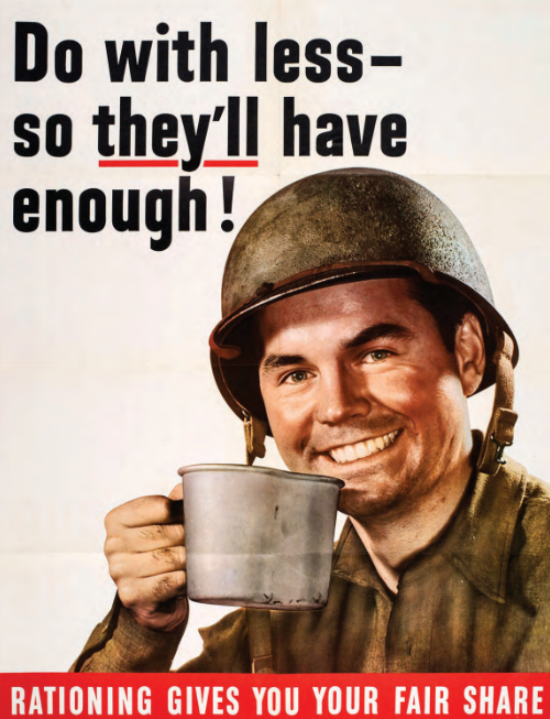 OWI poster about rationing and doing with less