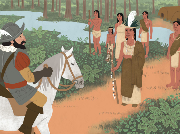 De Soto meeting with the Lady of Cofitachequi