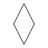 Tilted diamond rhombus