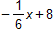 -1/6 x + 8