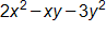 2x^2 - xy - 3y^2