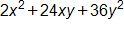 2x^2 + 24xy + 36y^2