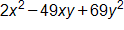 2x^2 - 49xy + 69y^2