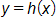y = h(x)
