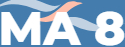 Logotipo con texto MA 8
