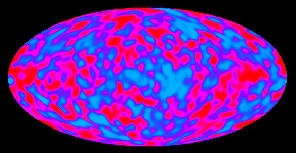 Visualization of cosmic background radiation map