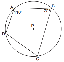 Diagram for Question 2 showing quadrilateral ABCD inscribed in a circle.
