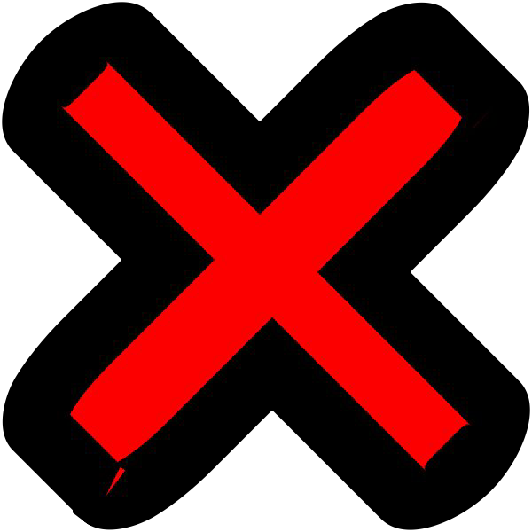 Red X symbol indicating incorrect theory